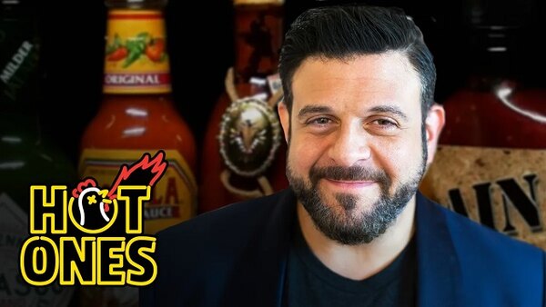Hot Ones - S12E07 - Adam Richman Impersonates Noel Gallagher While Eating Spicy Wings