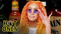 Hot Ones - Episode 6 - Saweetie Almost Tap Tap Taps Out While Eating Spicy Wings