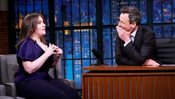 Late Night with Seth Meyers - S06E99 - Lena Dunham, Ian McShane