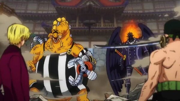 One Piece - Ep. 1046 - Taking a Chance! The Two Arms Go into Battle!