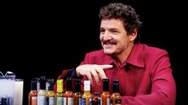 Hot Ones - Episode 7 - Pedro Pascal Cries From His Head While Eating Spicy Wings