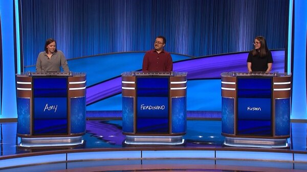 Jeopardy! - S2024E86 - Amy Hummel, Ferdinand Percentie, Kirsten Lundquist