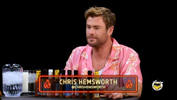 Hot Ones - S24E01 - Chris Hemsworth Gets Nervous While Eating Spicy Wings