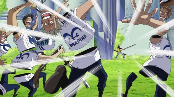 One Piece - Ep. 399 - Break Through the Siege! The Navy vs. the Three Captains