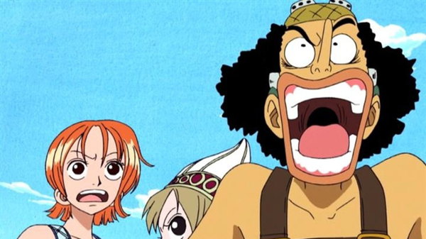 One Piece - Ep. 60 - Through the Sky They Soar! The 1000 Year Legend Lives Again!