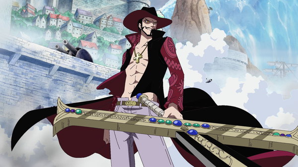 One Piece - Ep. 470 - The Great Swordsman Mihawk! Luffy Comes Under the Attack of the Black Sword!