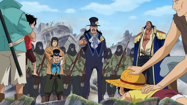One Piece - Ep. 500 - Freedom Taken Away! The Nobles' Plot Closing In on the Brothers!