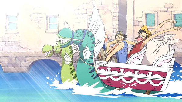 One Piece - Ep. 230 - Adventure in the City on the Water! Head to the Mammoth Shipbuilding Plant!