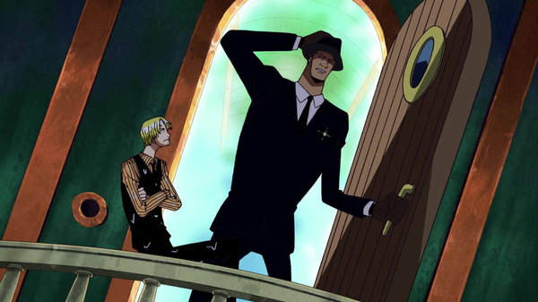 One Piece - Ep. 253 - Sanji Barges In! Sea Train Battle in the Storm!