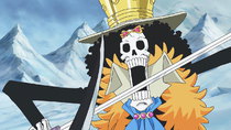 One Piece - Episode 584 - A Swordplay Showdown! Brook vs. the Mysterious Torso Samurai!