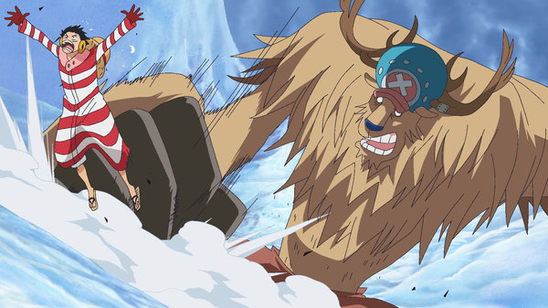One Piece - Ep. 593 - Save Nami! Luffy's Fight on the Snow-Capped Mountains