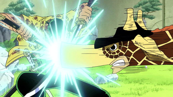One Piece - Ep. 299 - Fierce Sword Attacks! Zoro vs. Kaku, Powerful Sword Fighting Showdown