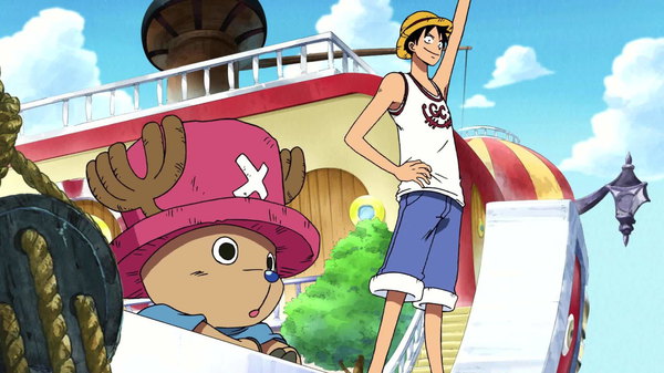 One Piece - Ep. 321 - The King of Animals That Overlooks the Sea! The Dream Ship Magnificently Completed!