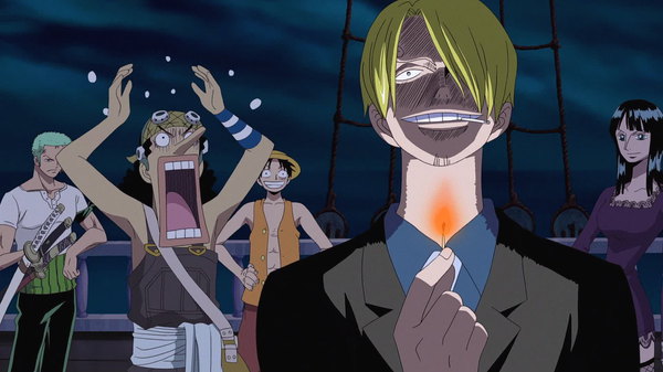 One Piece - Ep. 337 - Plunging into the Devil's Sea! The Mysterious Skeleton Floating in the Fog!