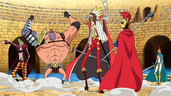 One Piece - Ep. 668 - The Final Round Starts! Diamante the Hero Shows Up!