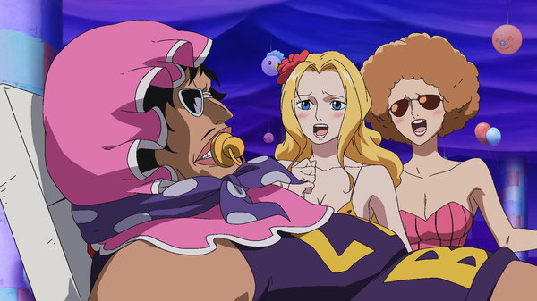 One Piece - Ep. 669 - A Moving Castle! The Top Executive Pica Rises Up!