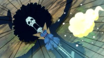 One Piece - Episode 338 - The Joy of Seeing People! The Gentleman Skeleton's True Identity!