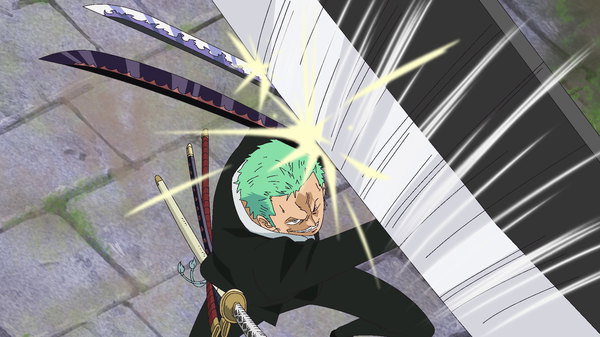 One Piece - Ep. 692 - A Hard-Fought Battle Against Pica! Zoro's Deadly Attack!