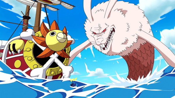 One Piece - Ep. 385 - Halfway Across the Grand Line! Arrival at the Red Line!