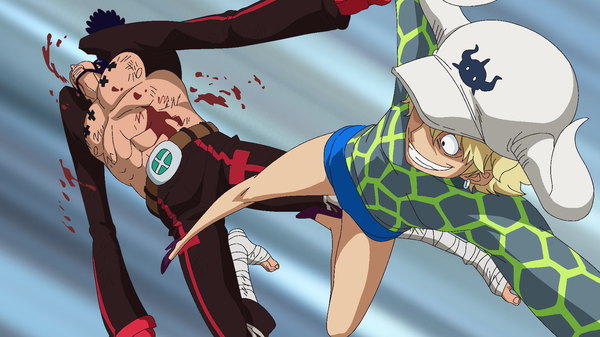 One Piece - Ep. 712 - A Strong Wind and a Surge! Hakuba vs. Dellinger!