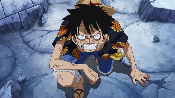 One Piece - Ep. 718 - Moving Across the Ground! The Giant Statue Pica's Surprise Maneuver!
