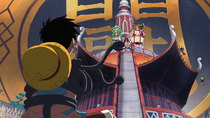 One Piece - Episode 412 - Heartless Judgment! Margaret Is Turned to Stone!!