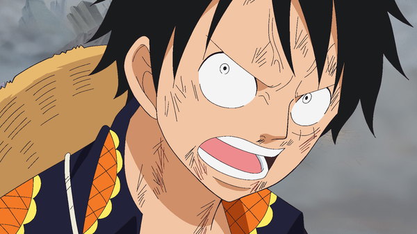 One Piece - Ep. 733 - Attack on a Celestial! Luffy's King Kong Gun of Anger!