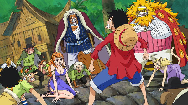 One Piece - Ep. 774 - A Battle to Defend Zou! Luffy and Zunesha!