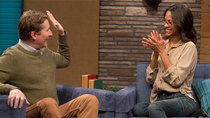 Comedy Bang! Bang! - Episode 5 - Zoe Saldana Wears A Tan Blouse & Glasses