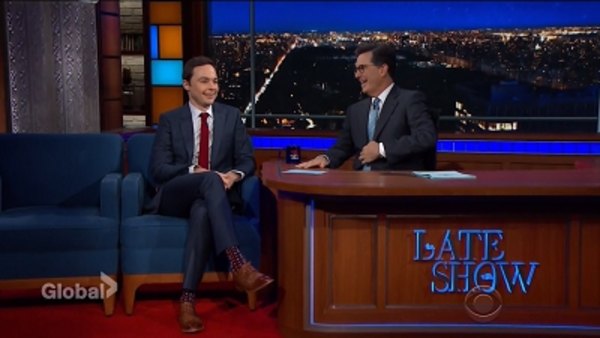 The Late Show with Stephen Colbert - S03E08 - Jim Parsons, Pamela Adlon, The Killers