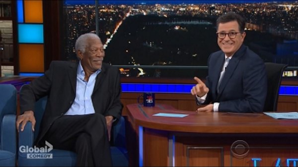 The Late Show with Stephen Colbert - S03E18 - Morgan Freeman, Grace Gummer, Nathan Macintosh