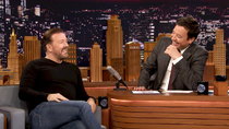The Tonight Show Starring Jimmy Fallon - Episode 17 - Ricky Gervais, Jenna & Babara Bush, Sabrina Carpenter