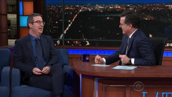 The Late Show with Stephen Colbert - S03E87 - John Oliver, Beanie Feldstein, Wolfgang Puck