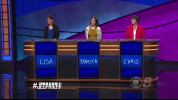 Jeopardy! - S2018E58 - Lisa Mueller, Rebecca Zoshak, Chris Frantz
