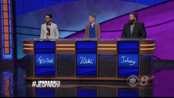 Jeopardy! - S2018E61 - Tristan Mohabir, Vicki Cole, Johnny Trutor