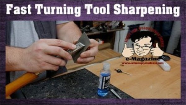 Stumpy Nubs Woodworking - S08E07 - FAST lathe turning tool sharpening WITHOUT A JIG!