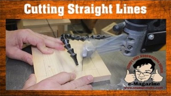 Stumpy Nubs Woodworking - S07E13 - Scroll Saw Lesson #1- How to cut straight lines effectively