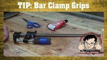 Stumpy Nubs Woodworking - Episode 22 - Woodworking Quick Tip #14- Bar clamp grips for old-timers!