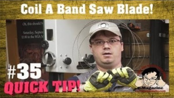 Stumpy Nubs Woodworking - S04E49 - The BEST way to fold_coil a band saw blade- Fast, easy and simple