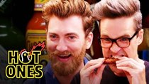 Hot Ones - Episode 11 - Rhett & Link Hiccup Uncontrollably While Eating Spicy Wings