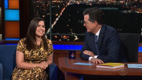 The Late Show with Stephen Colbert - S04E15 - America Ferrera, Nas