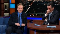 The Late Show with Stephen Colbert - Episode 91 - Super Bowl Edition, with Conan O'Brien, James Taylor