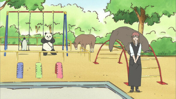 Shirokuma Cafe - Ep. 43 - Pun Cafe! / Mr. Full-Time Panda, Mr. Llama, and Rin Rin!