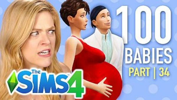 The 100 Baby Challenge - S01E34 - Single Girl Kicks Out Her First Born In The Sims 4 | Part 34