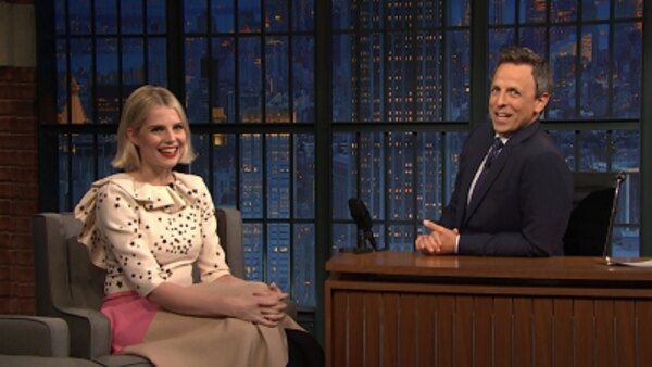 Late Night with Seth Meyers - S07E12 - Sam Rockwell, Lucy Boynton, Les Savy Fav