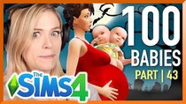 The 100 Baby Challenge - Episode 43 - Single Girl Births A Two Headed Baby In The Sims 4 | Part 43
