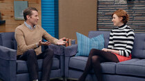 Comedy Bang! Bang! - Episode 19 - Karen Gillan Wears A Black and White Striped Pullover and Coral...