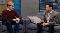 Comedy Bang! Bang! - Episode 28 - Randall Park Wears Brown Dress Shoes With Blue Socks