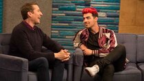 Comedy Bang! Bang! - Episode 7 - Joe Jonas Wears a Maroon and Gold Letterman Jacket With White...