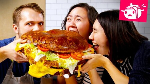 Eating Your Feed - S03E04 - We Tried To Re-Create This Giant 30-Pound Burger • Eating Your Feed